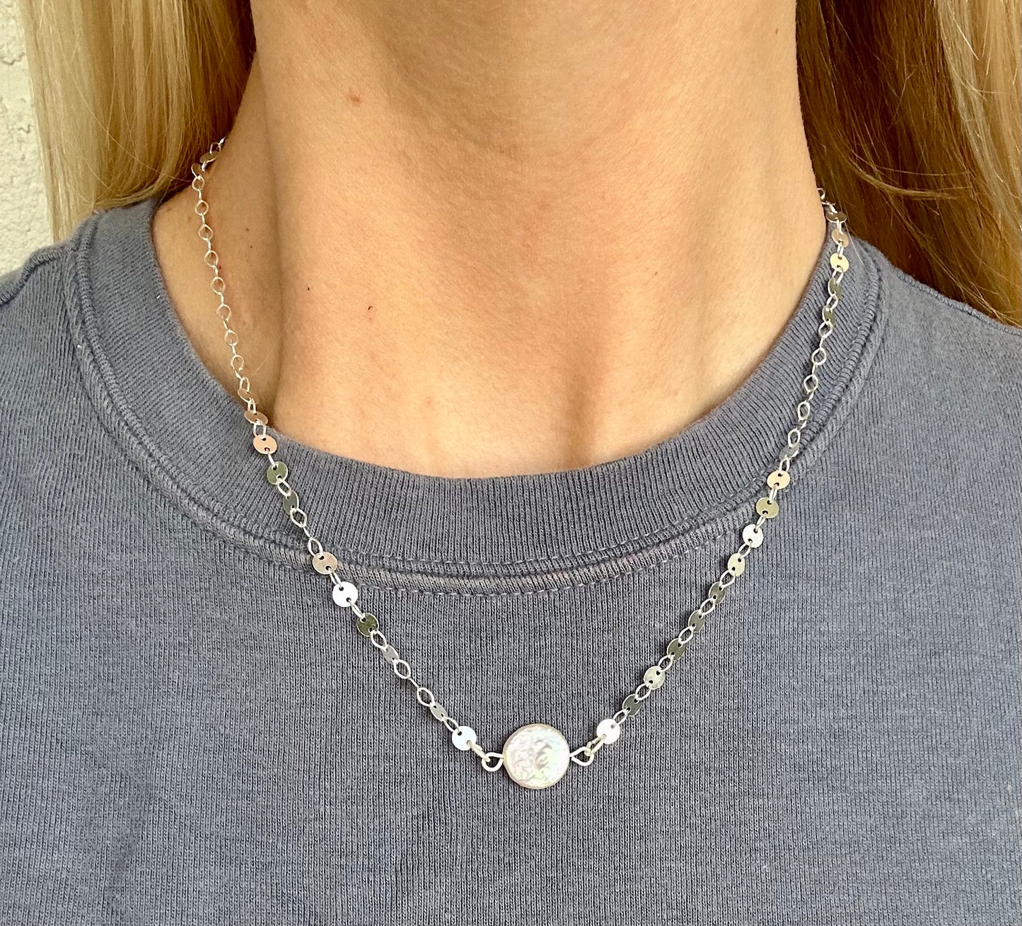 Wafer Freshwater Pearl Necklace