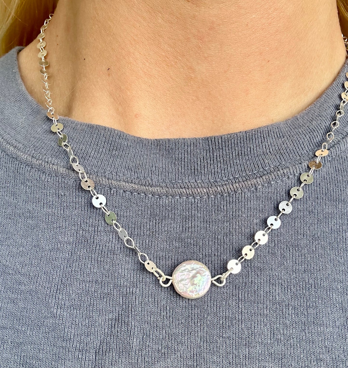 Wafer Freshwater Pearl Necklace