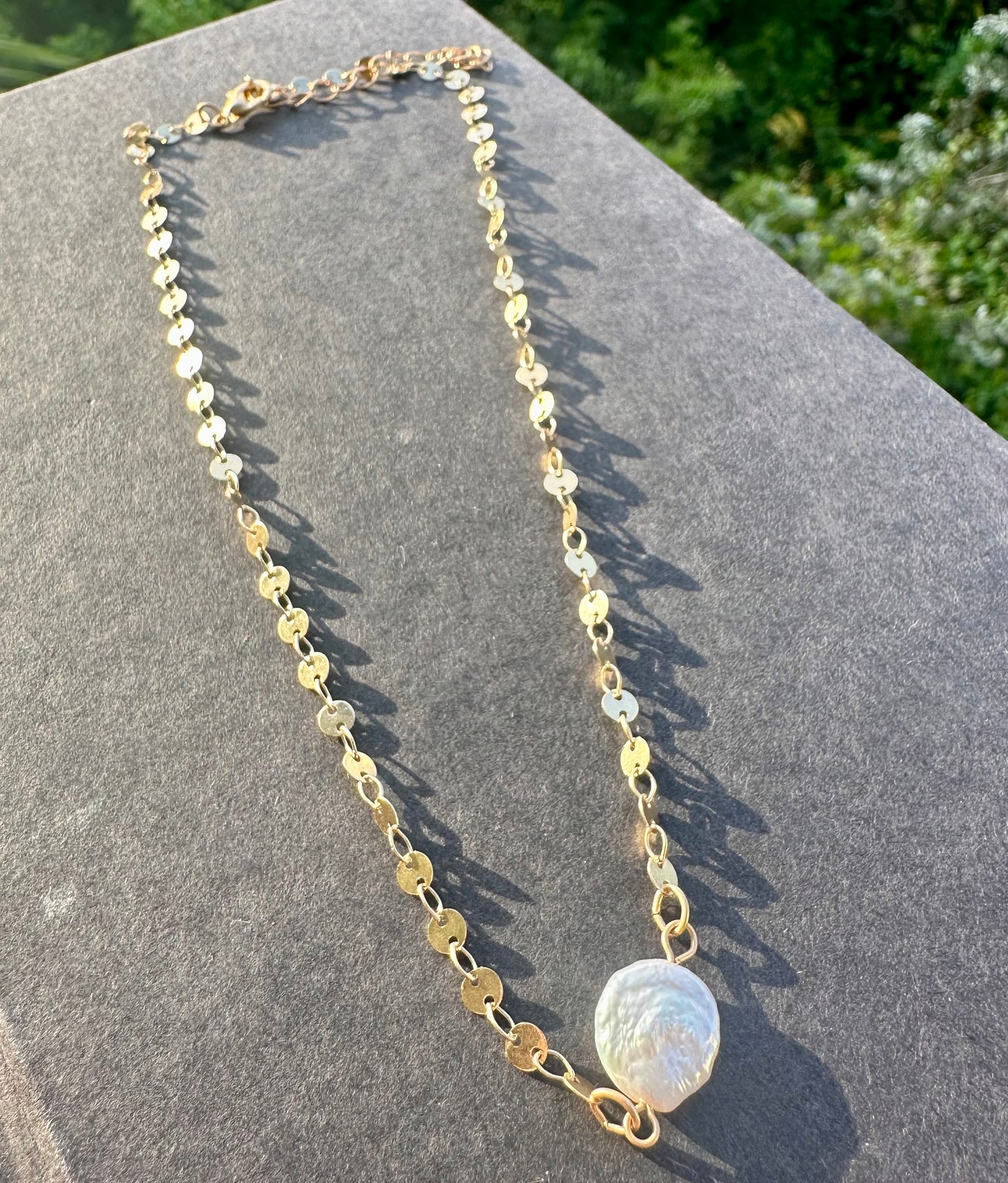 Wafer Freshwater Pearl Necklace