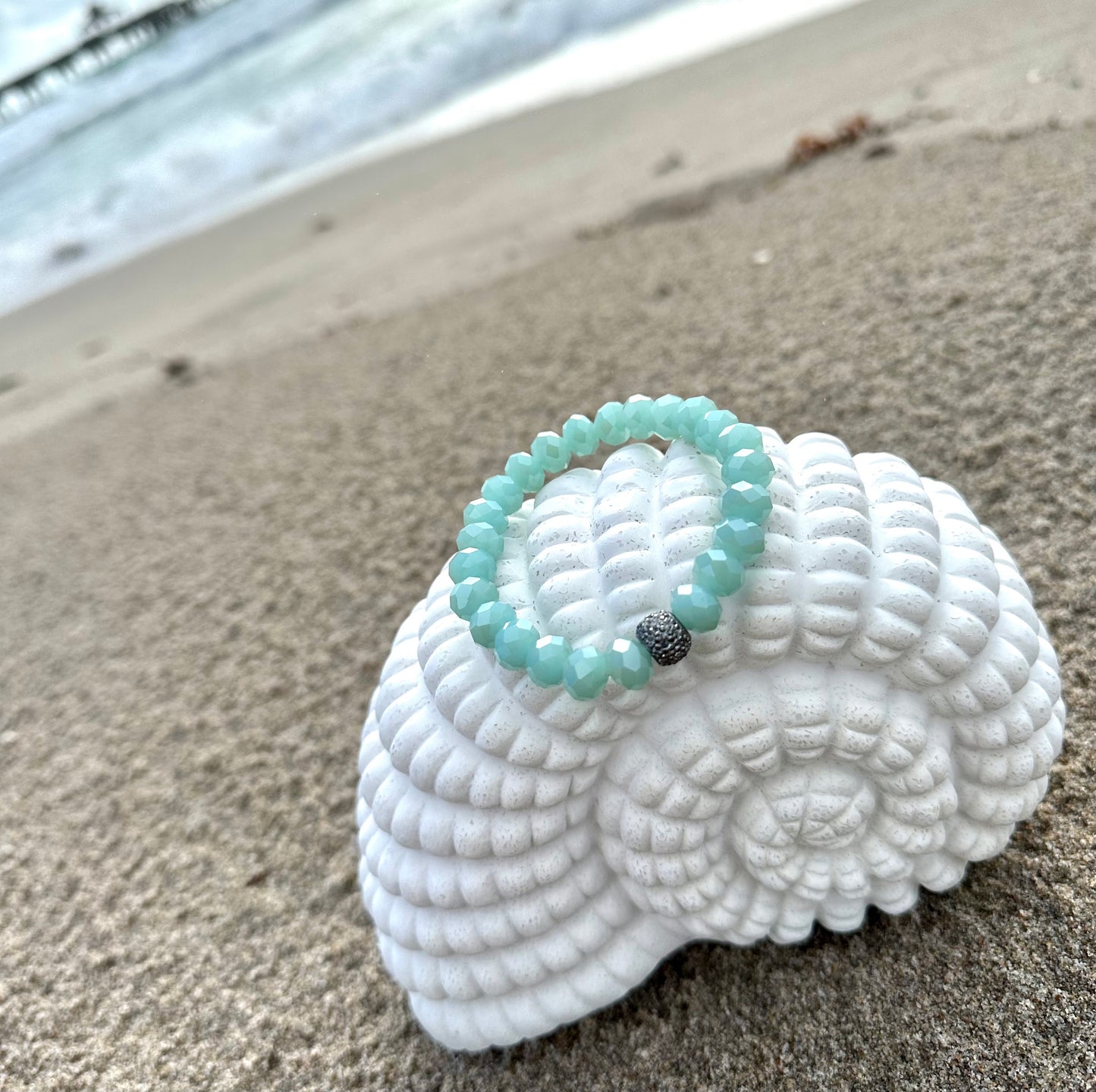Shiny Elastic Beaded Bracelet