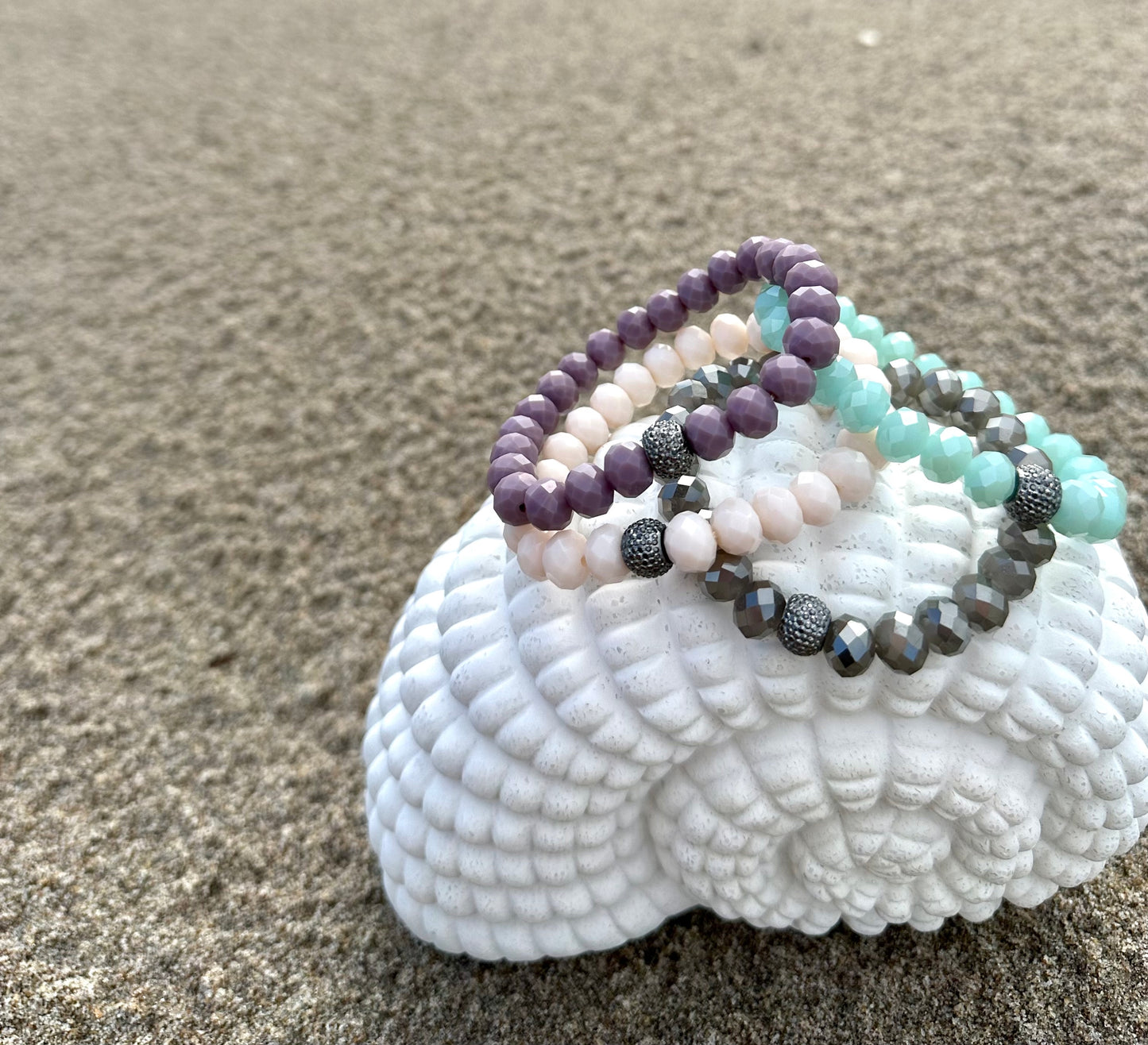Shiny Elastic Beaded Bracelet