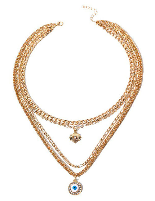 Diamond Eye Multilayer Necklace