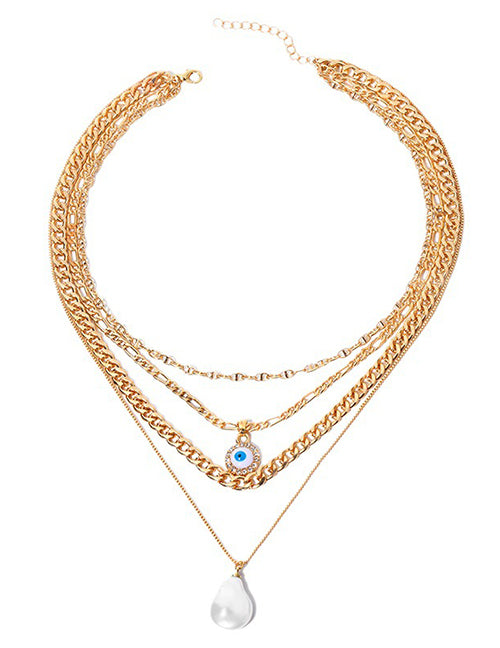 Eye Pearl Multilayer Necklace