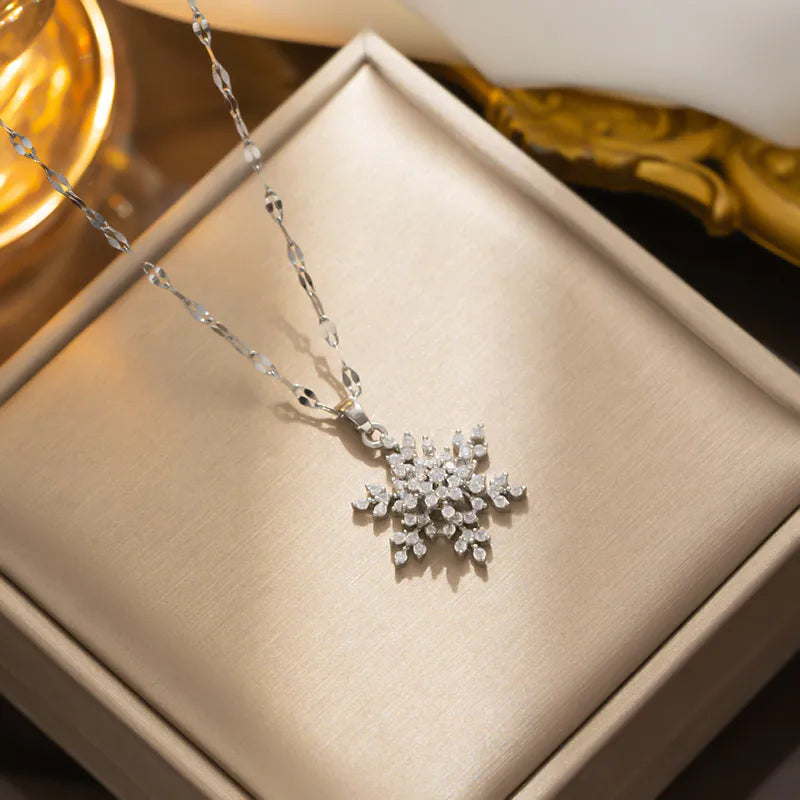 Simple Style Snowflake Stainless Steel Plating