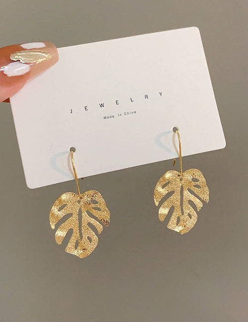 Gold Leaf Dangle Earring