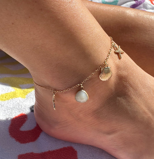 Shell Charm Anklet