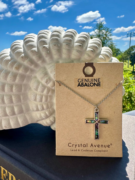 Crystal Avenue Abalone Cross