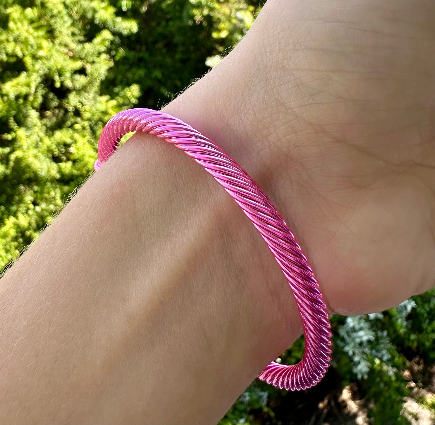 Metal Circle Hook Bracelet With Rhinestones