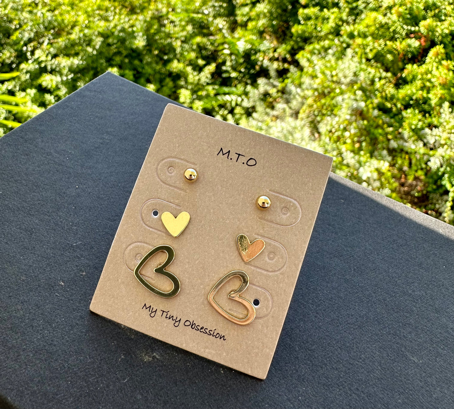 3 Piece Heart Earring Set