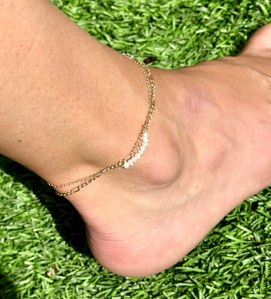 Double Layered Ak-Chain Anklet