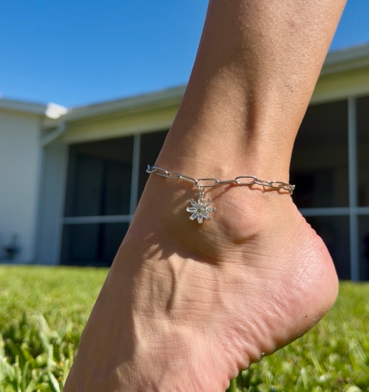 Chain Flower Anklet