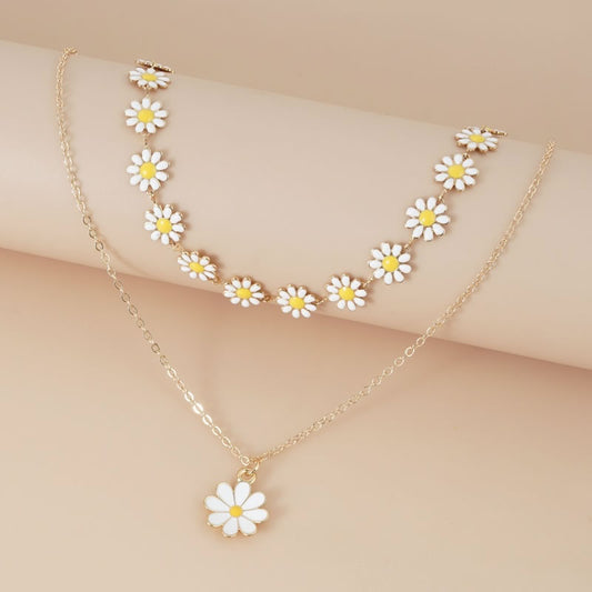 Daisy Double Layered Necklace