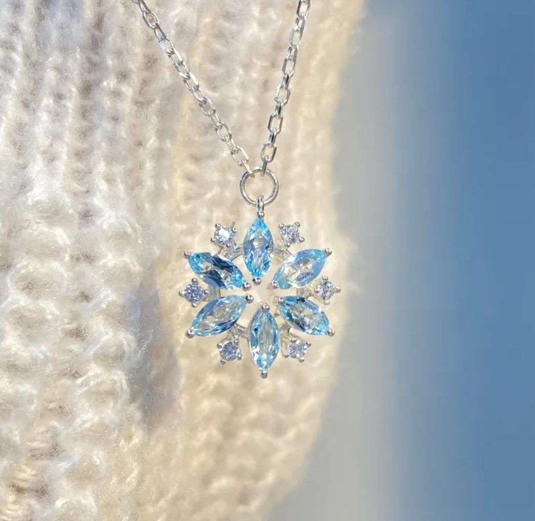 Blue Rhinestone Necklace
